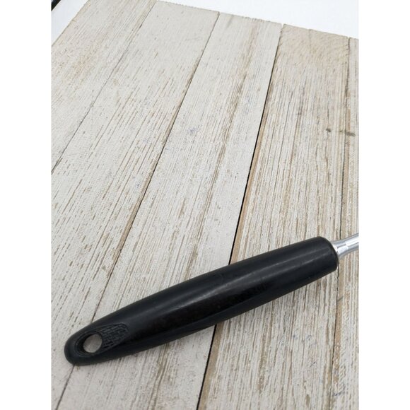 Vintage Ekco #2 Slotted Serving Spoon  Black Handle 12" - Picture 6 of 7